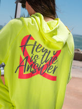 HOODIE HEART AMARILLO FLUOR (VERANO)