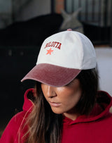 GORRA BICOLOR RILOTTA STAR BEIGE / VINO