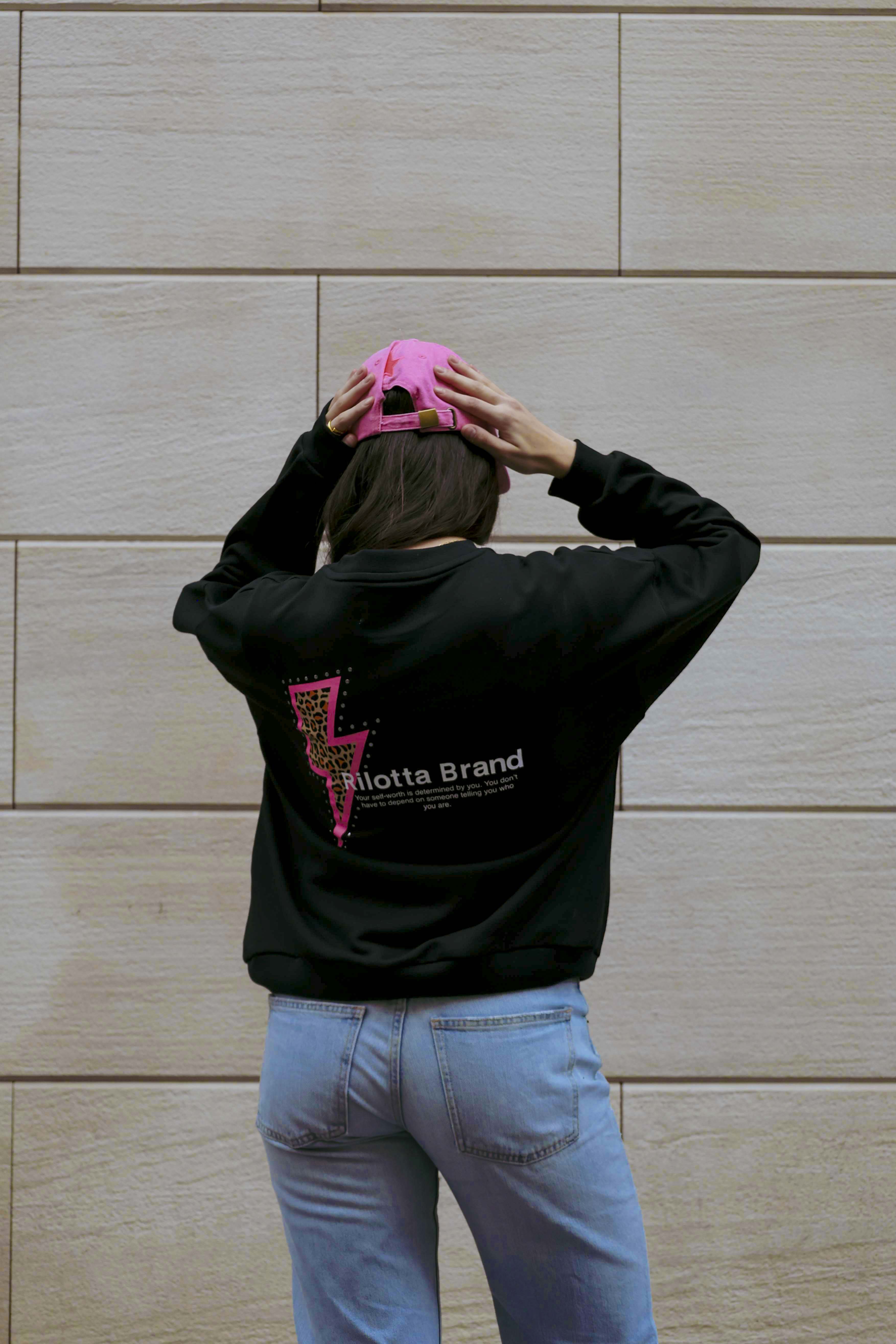 SUDADERA RAYO LEOPARDO TACHAS NEGRA