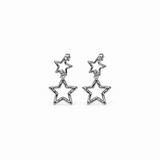 PENDIENTES DOUBLE STAR SILVER