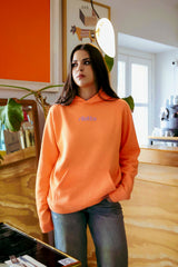 HOODIE HEART NARANJA FLÚOR