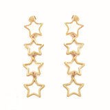 PENDIENTES X4 ESTRELLAS RELIEVE