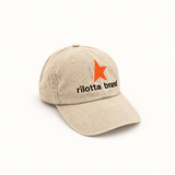 GORRA BEIGE MEDIA ESTRELLA NARANJA FLUOR