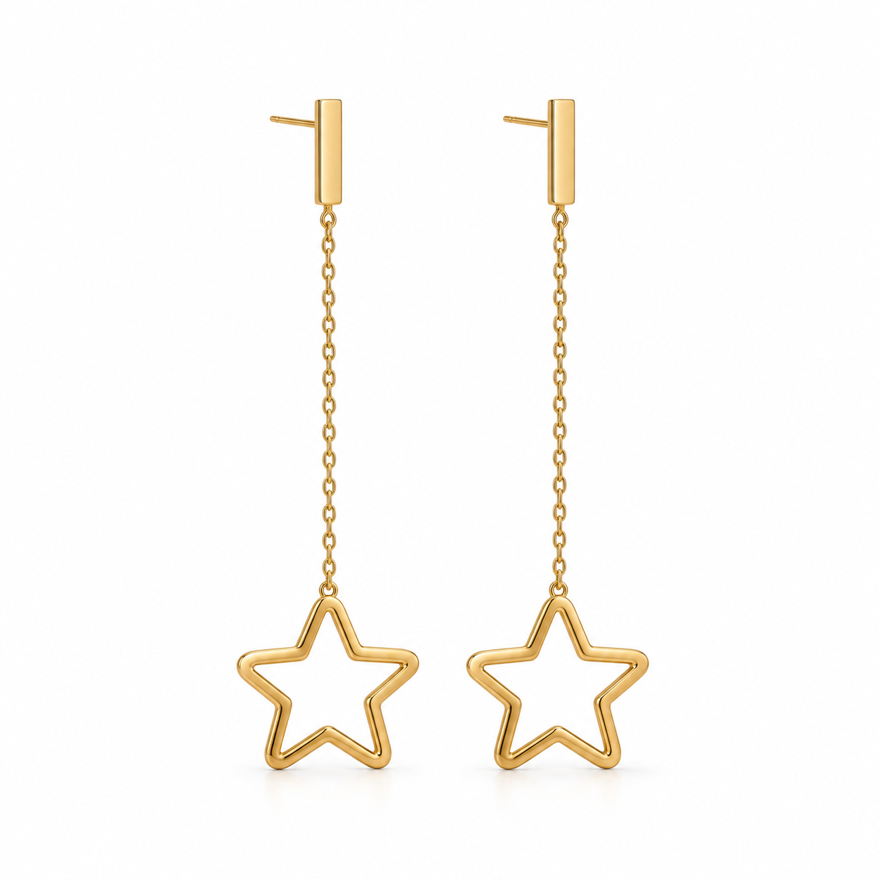 PENDIENTES STAR CHAIN GOLD