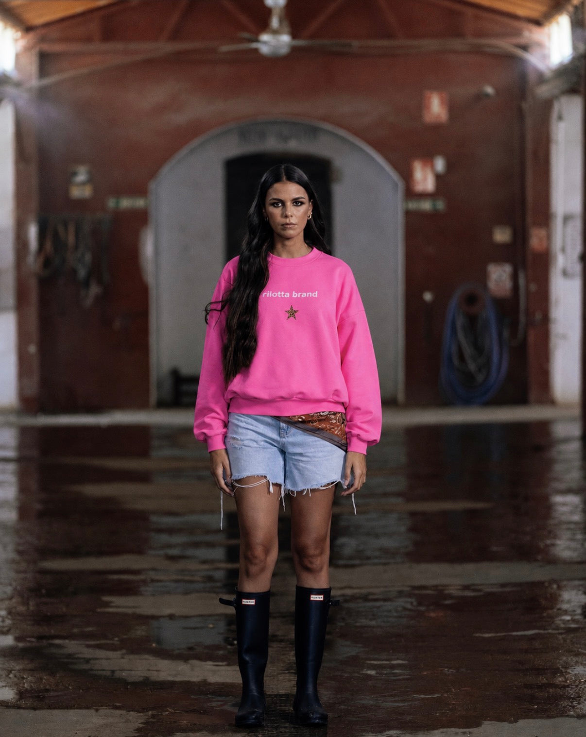SUDADERA STAR LEOPARDO ROSA FLÚOR