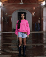 SUDADERA STAR LEOPARDO ROSA FLÚOR