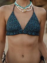 BIKINI ST. TROPEZ REVERSIBLE AZUL ANIMAL PRINT / NEGRO