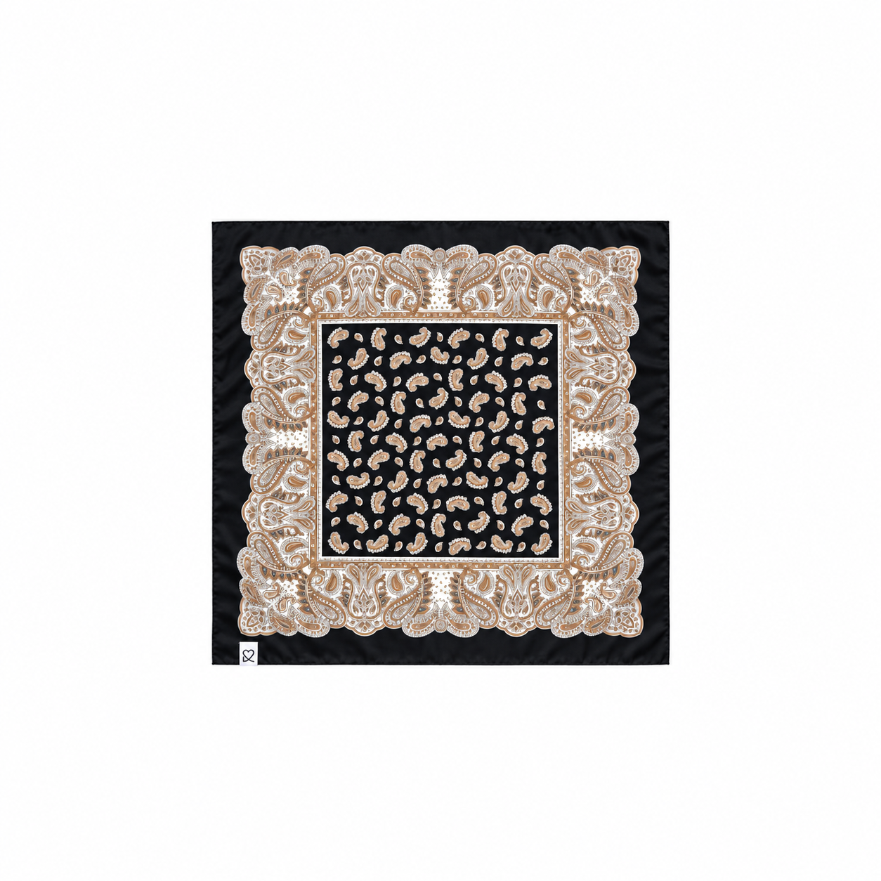 PAÑUELO PAISLEY NEGRO