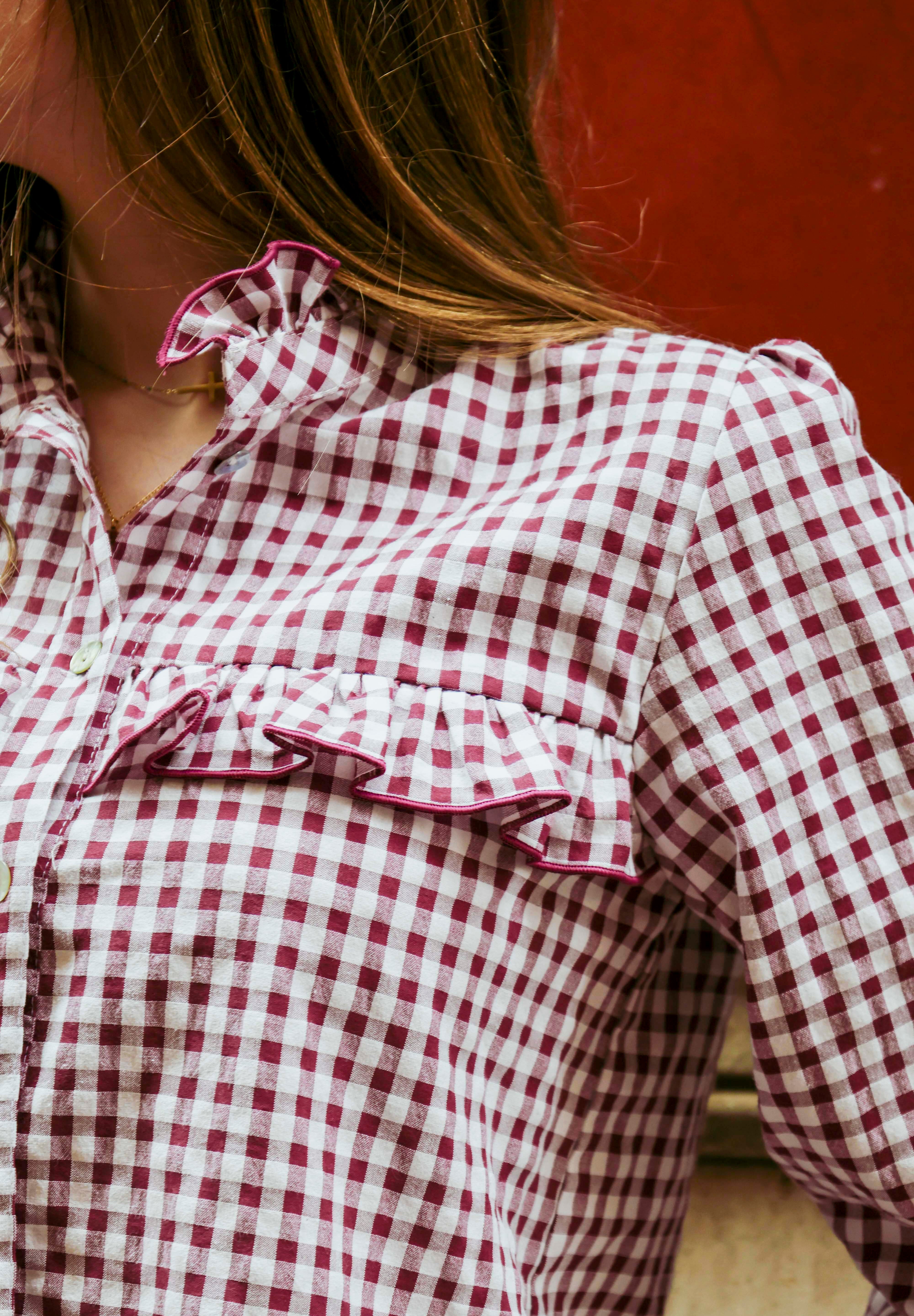 BLUSA FILIPPA VICHY VINO