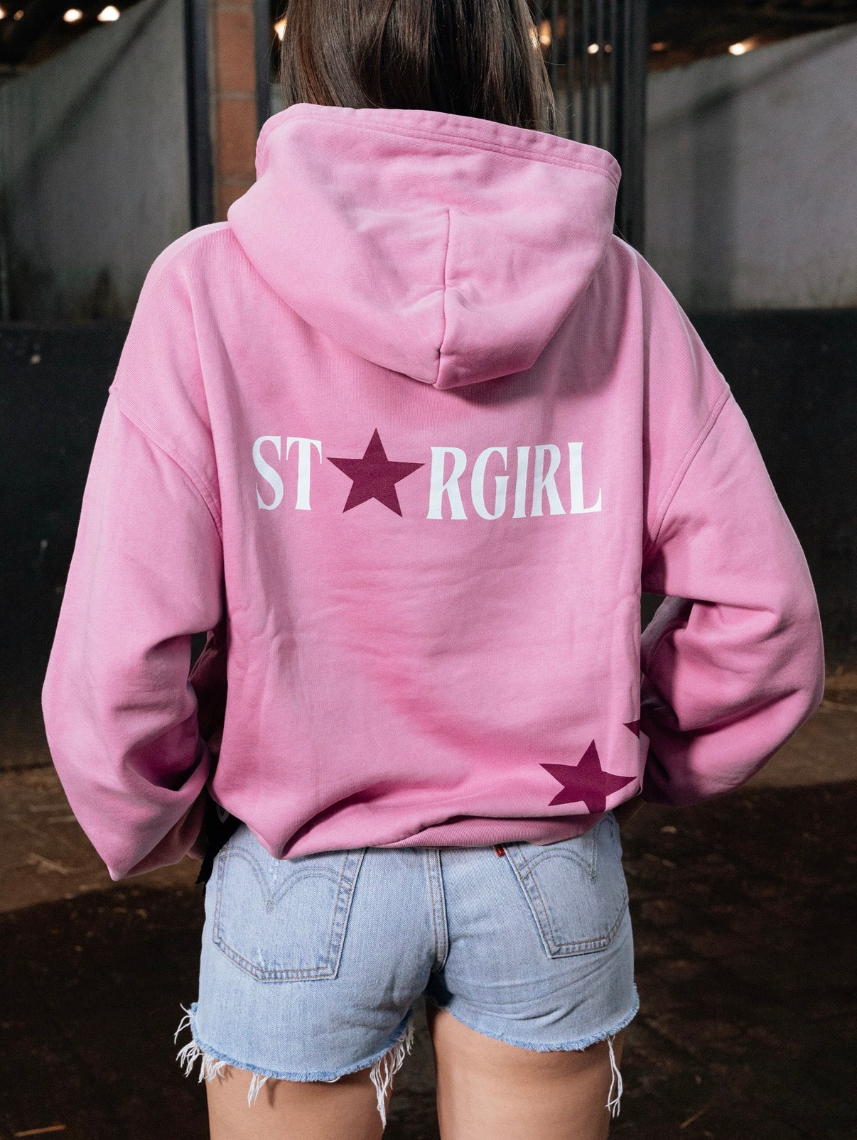 HOODIE STARGIRL ROSA Y VINO