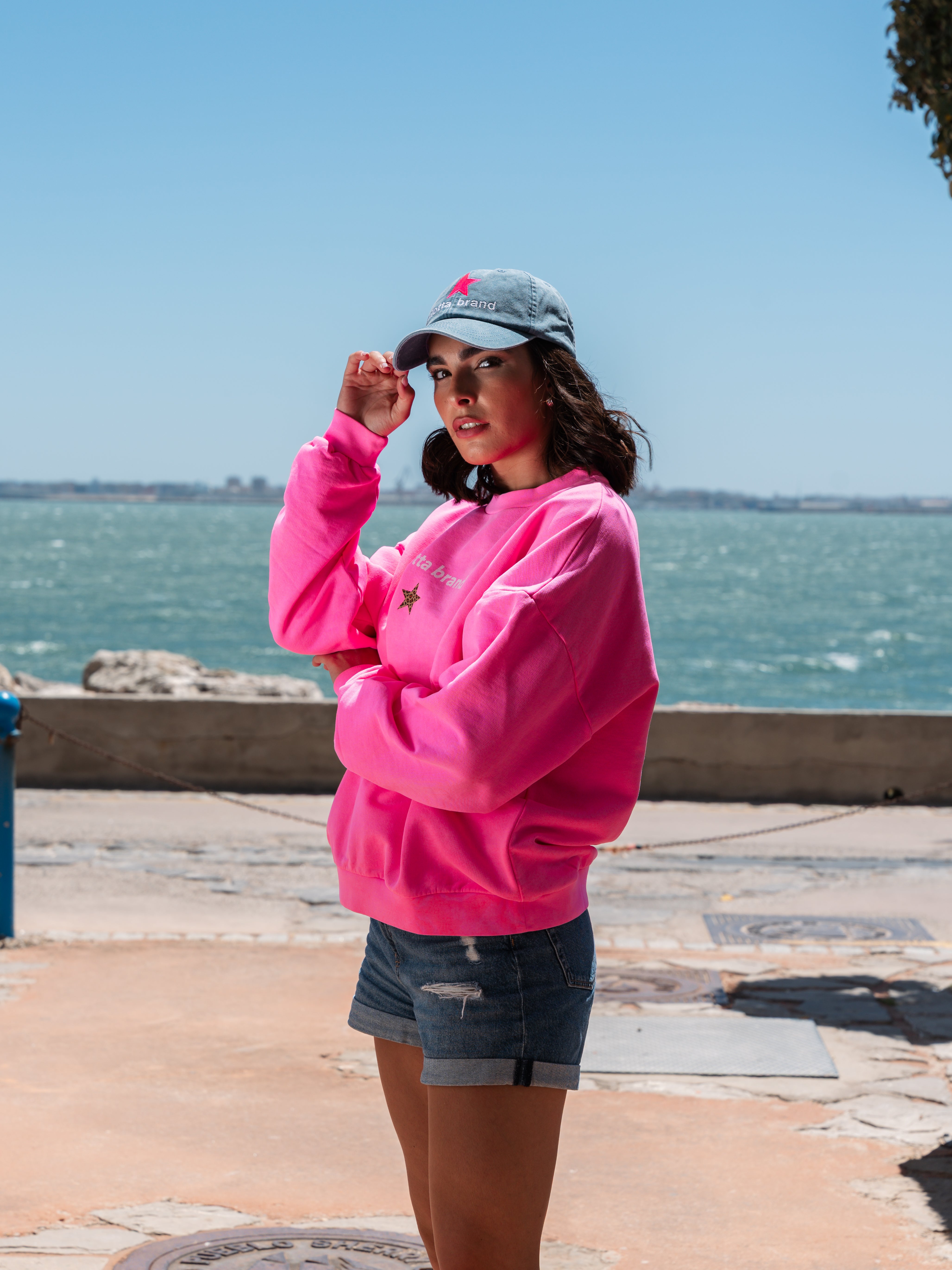 SUDADERA STAR LEOPARDO ROSA FLÚOR