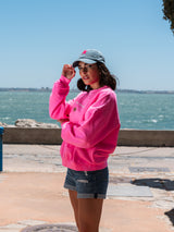 SUDADERA STAR LEOPARDO ROSA FLÚOR