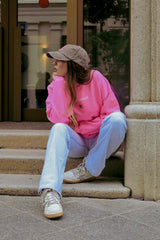 SUDADERA STAR LEOPARDO ROSA FLÚOR