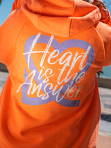 HOODIE HEART NARANJA FLUOR (VERANO)