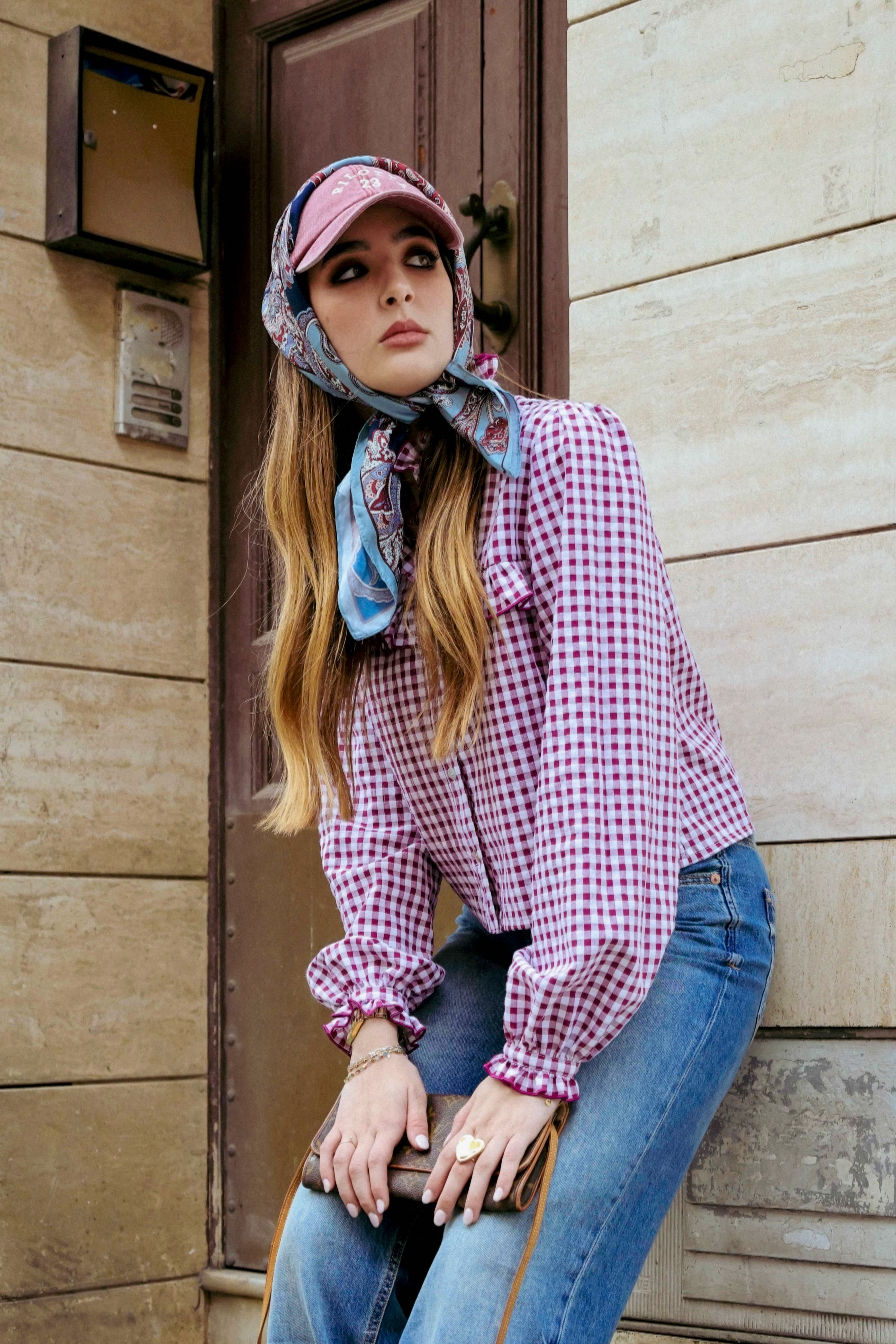 BLUSA FILIPPA VICHY VINO