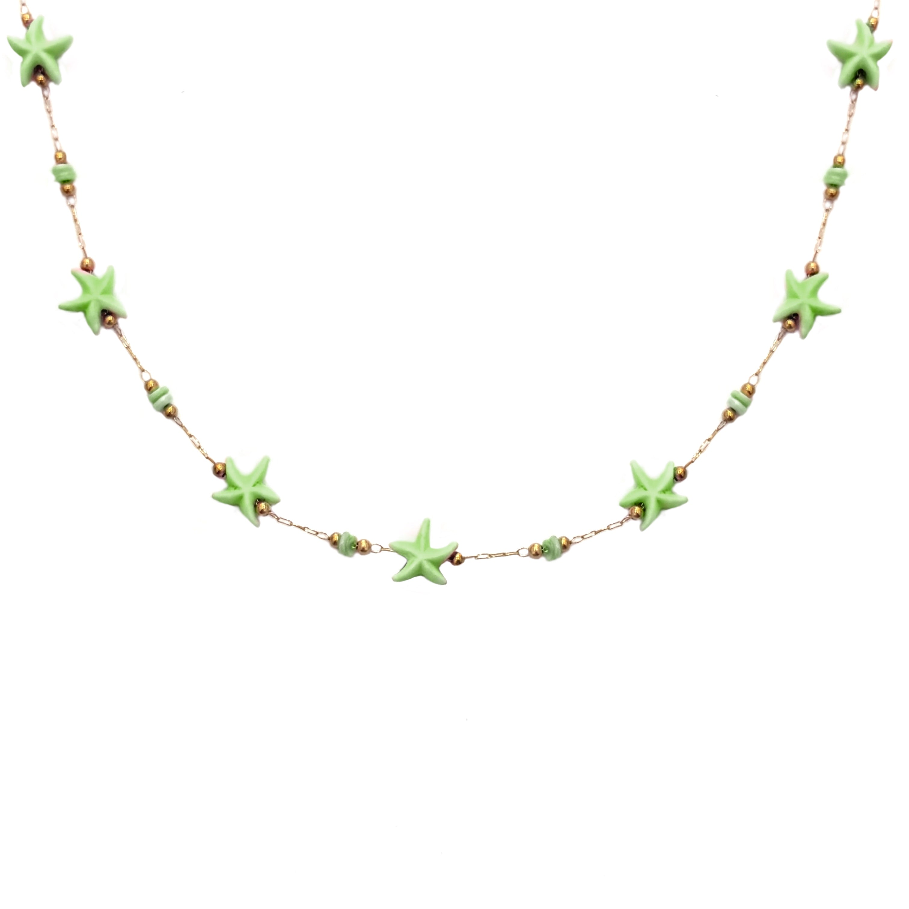 COLLAR FLORECITAS VERDE