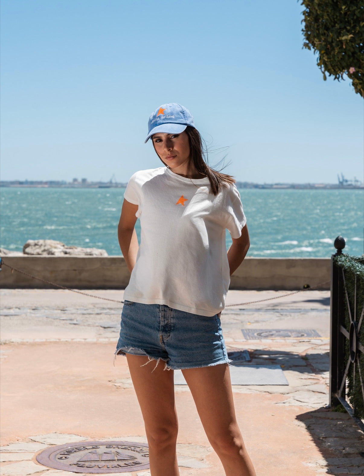 CAMISETA RILOTTA NARANJA FLÚOR BLANCA
