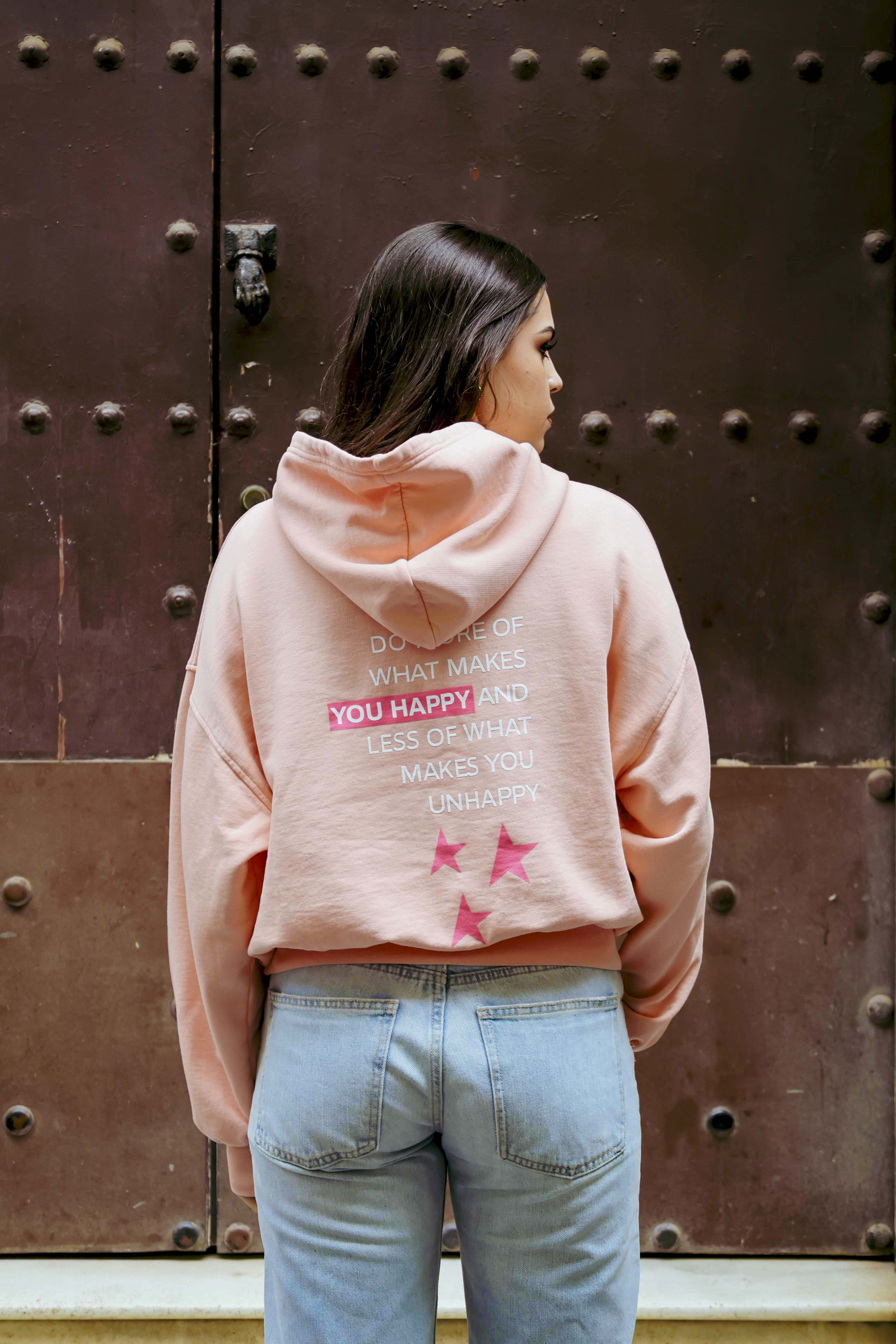 HOODIE HAPPY NARANJA