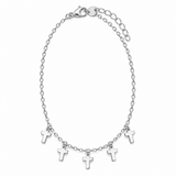 PULSERA CRUCES PLATA ACERO
