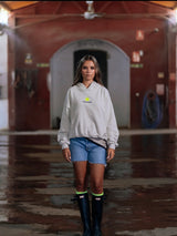 HOODIE NEW YORK BEIGE AMARILLO FLUOR