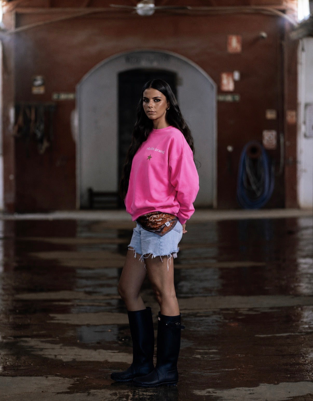 SUDADERA STAR LEOPARDO ROSA FLÚOR