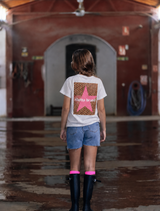 WHITE LEOPARD STAR T-SHIRT