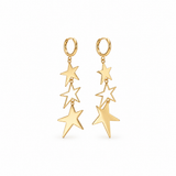PENDIENTES TRIPLE STAR GOLD