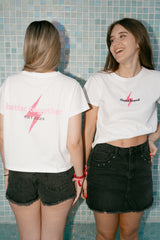 CAMISETA BETTER TOGETHER BLANCA LOGO ROSA