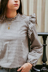 BLUSA SOFÍA VICHY GRIS