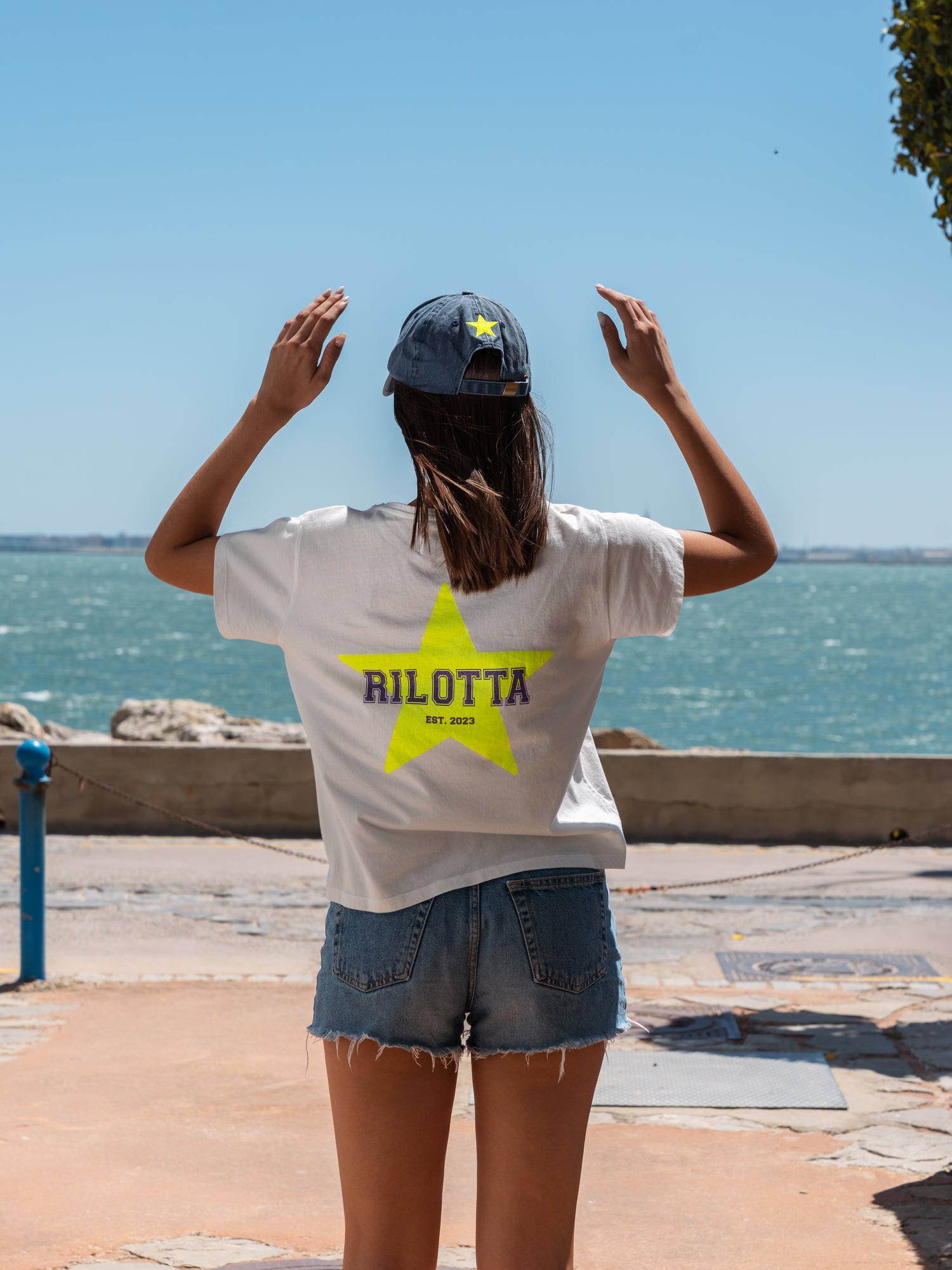 CAMISETA STAR GLITTER BLANCA
