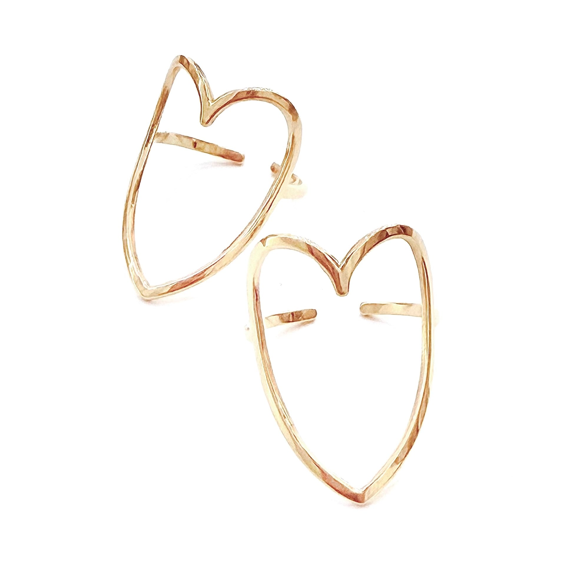 ANILLO CORAZÓN HILO METÁLICO