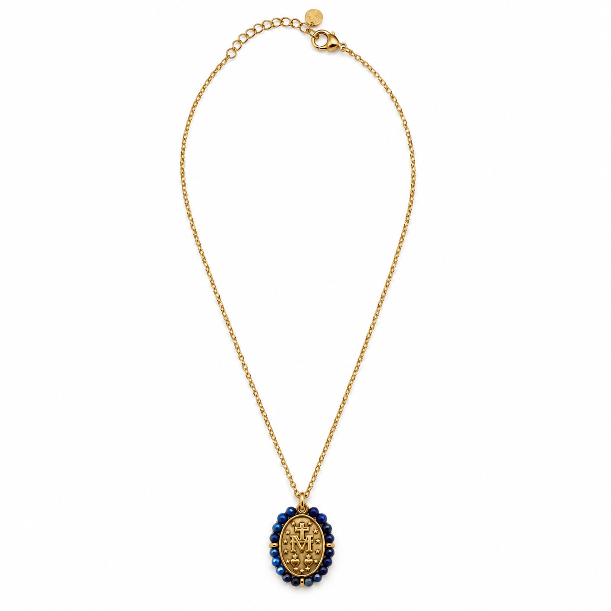 COLLAR VIRGEN AZUL ACERO