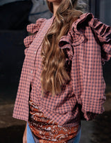 BLUSA CASILDA CUADROS CORAL
