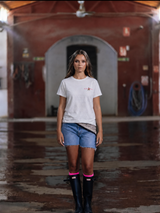 WHITE LEOPARD STAR T-SHIRT