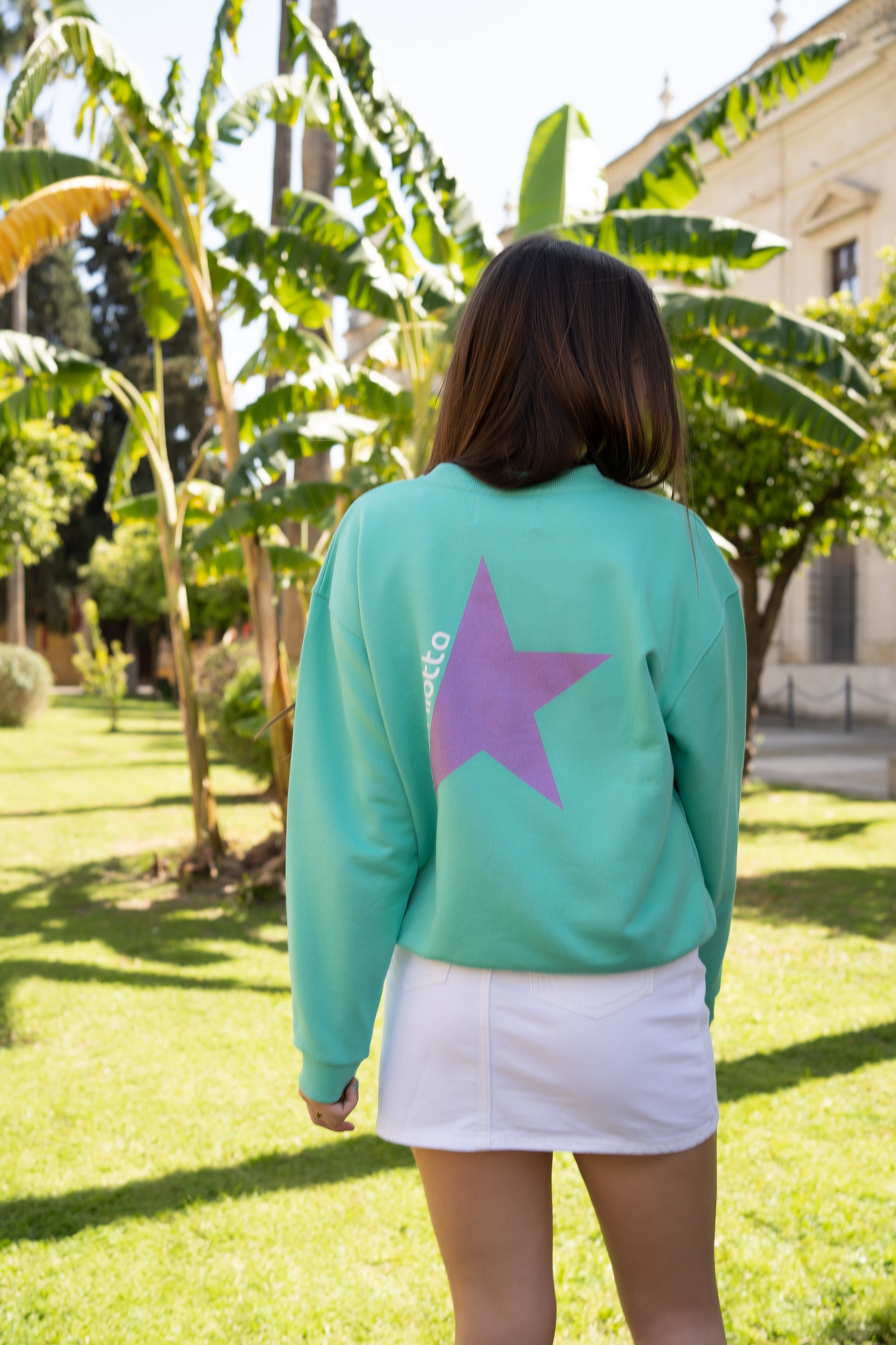 SUDADERA STAR VERDE AGUA