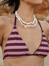 BIKINI PORTO REVERSIBLE RAYAS ROSA / BOURDEOS