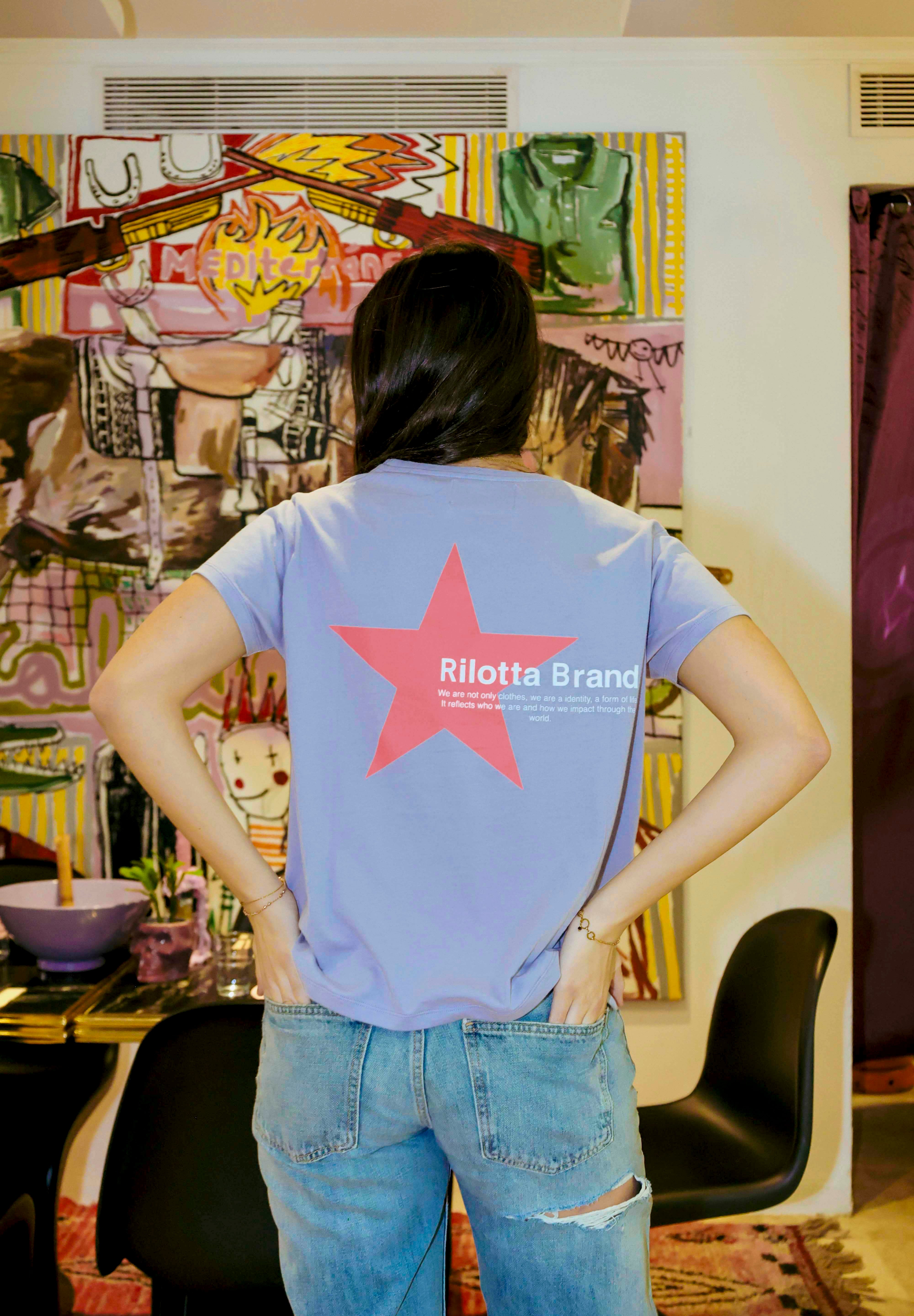 CAMISETA PINK STAR LAVANDA