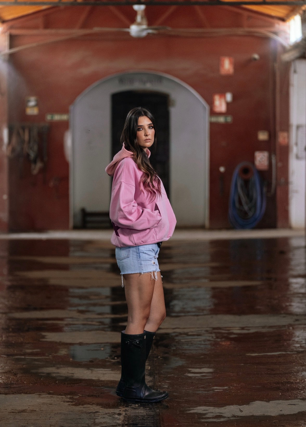 HOODIE STARGIRL ROSA Y VINO