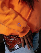 HOODIE HEART NARANJA FLÚOR (INVIERNO)