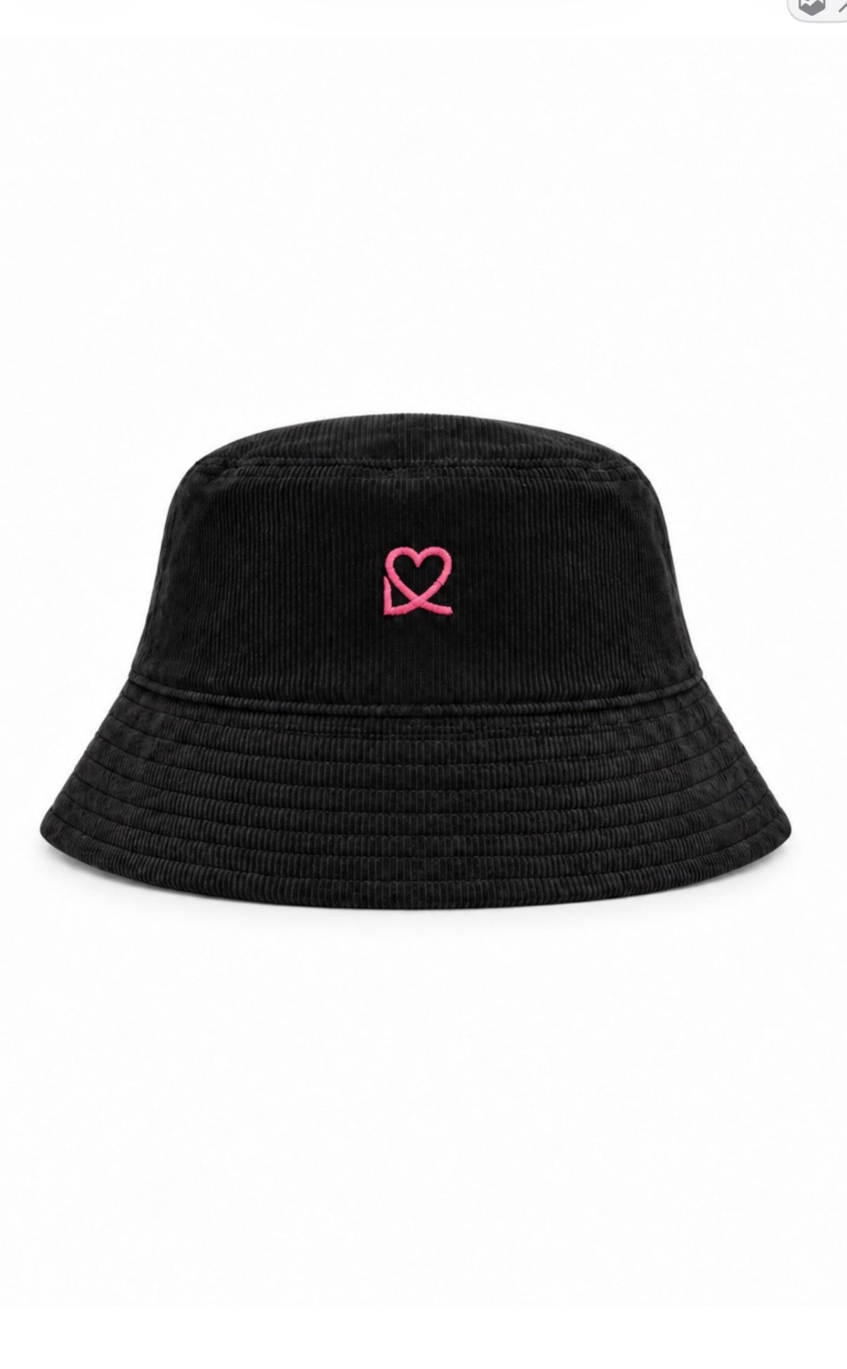 GORRO PANA NEGRO LOGO ROSA FLUOR
