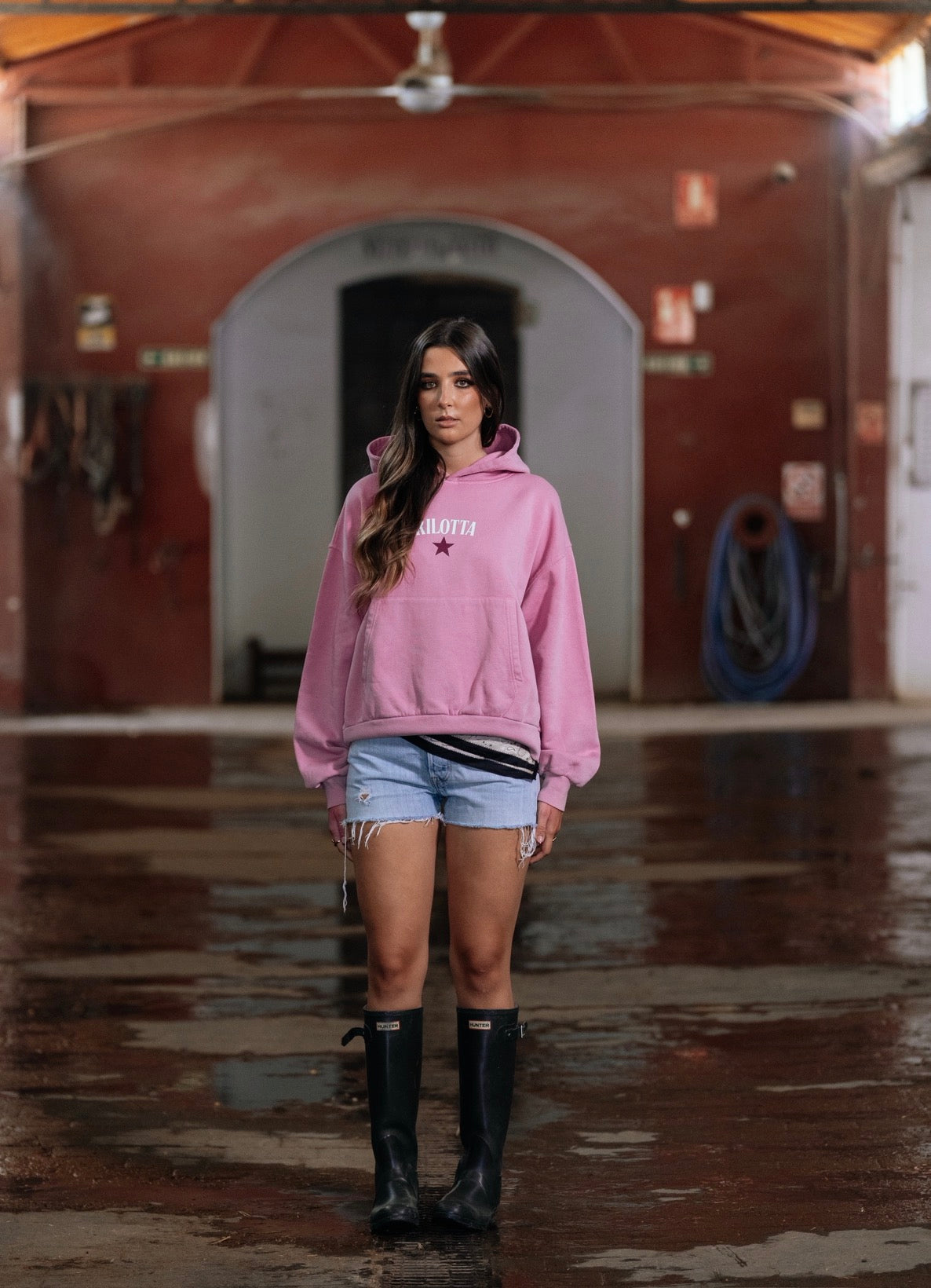 HOODIE STARGIRL ROSA Y VINO