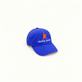 GORRA COBALTO MEDIA ESTRELLA NARANJA FLÚOR