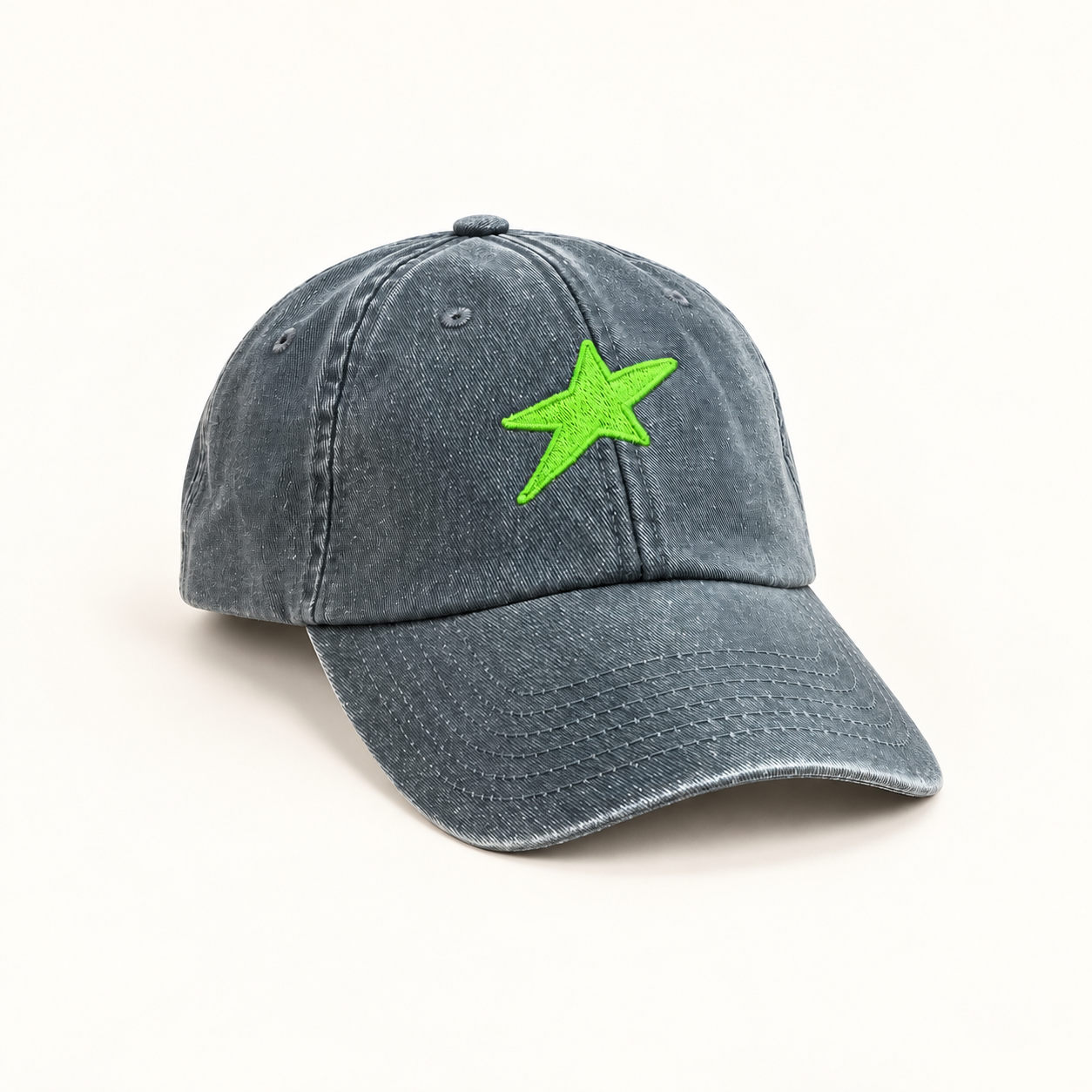 GORRA VERDE MUSGO ESTRELLA AMARILLA FLUOR