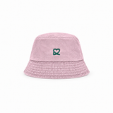GORRO DENIM  ROSA LOGO VERDE