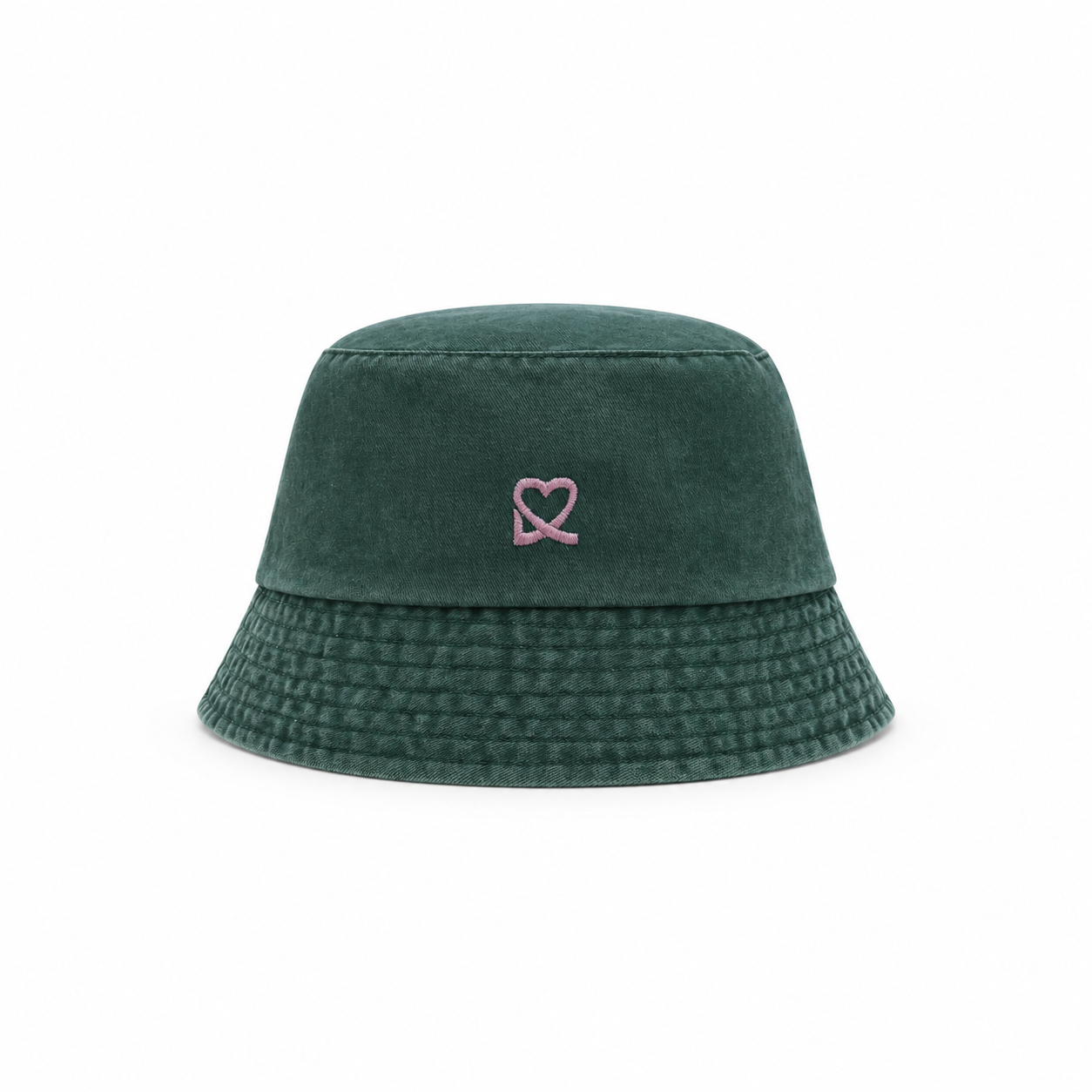 GORRO DENIM VERDE LOGO ROSA MAQUILLAJE