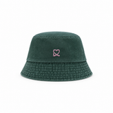 GORRO DENIM VERDE LOGO ROSA MAQUILLAJE