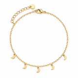 PULSERA LUNAS ORO ACERO