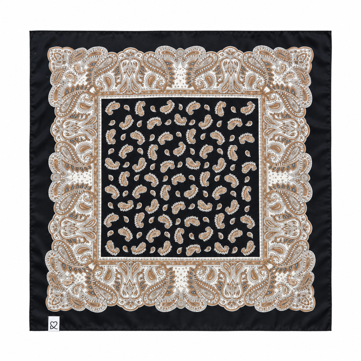 PAÑUELO PAISLEY NEGRO