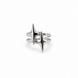 ANILLO DOBLE STAR SILVER