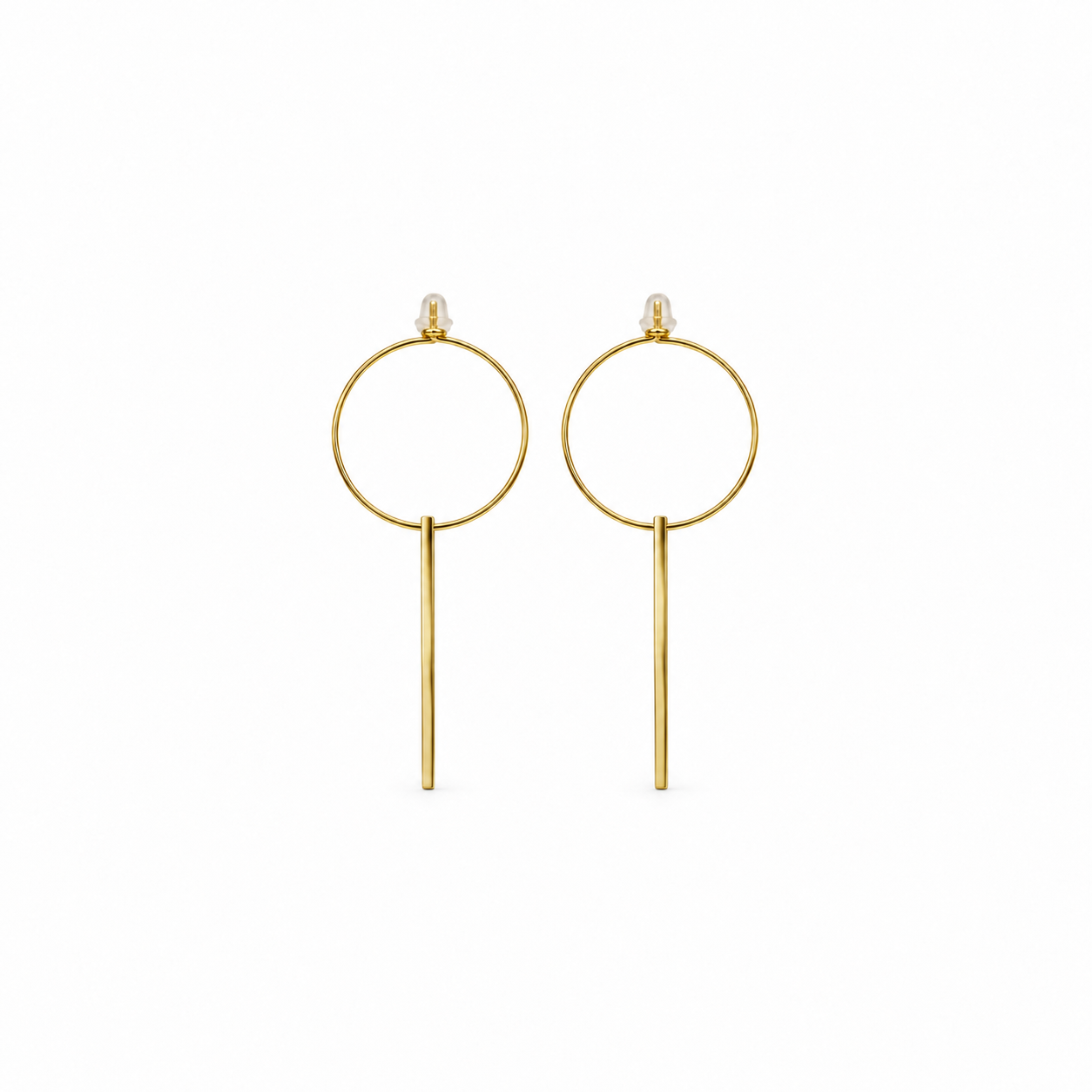 PENDIENTES CIRCLE STICK GOLD